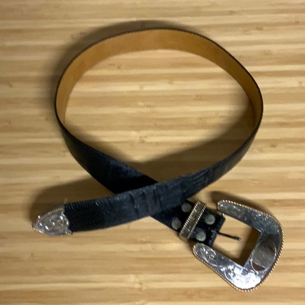 Al Beres vintage sterling plate western belt